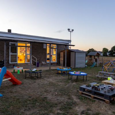 The Pavilion Play Area at Dusk